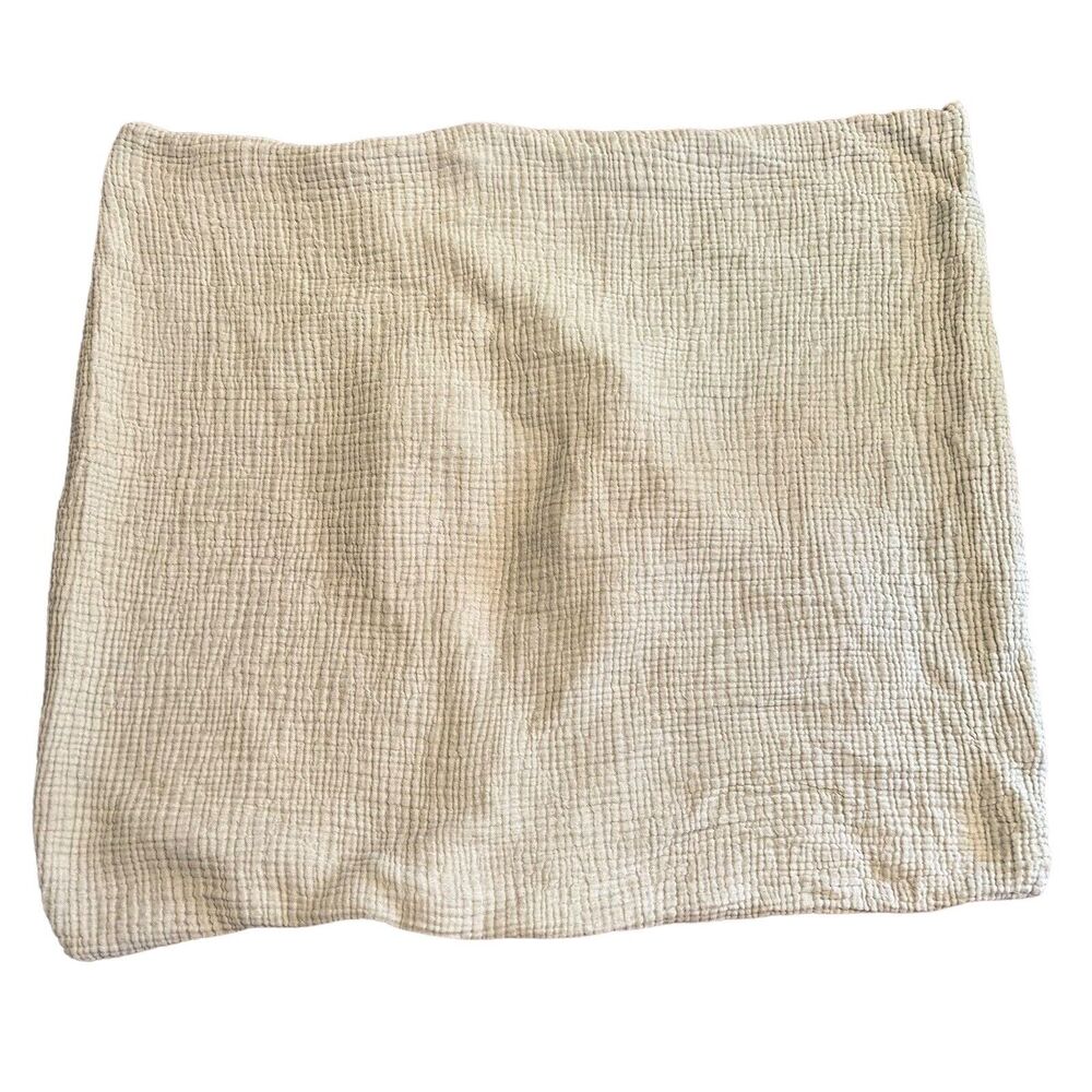 Parachute Euro Case Pillow Sham Gray Cotton Gauze Case 24" x 27" Cotton‎ Boho